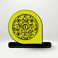 TapX ScanPoint: supplied lime QR touchpoint with black base