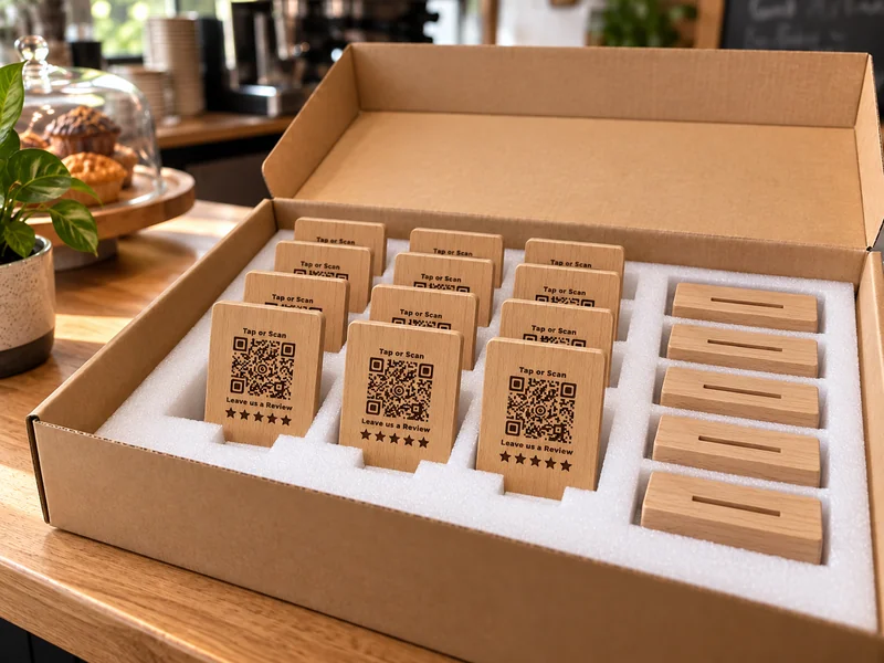 Beechwood Review+ pieces in fitted protective packing; product visualization.