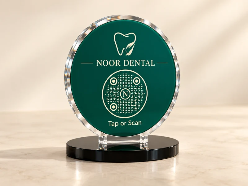 Your dental clinic identity. Beautifully clear. Product visualization.