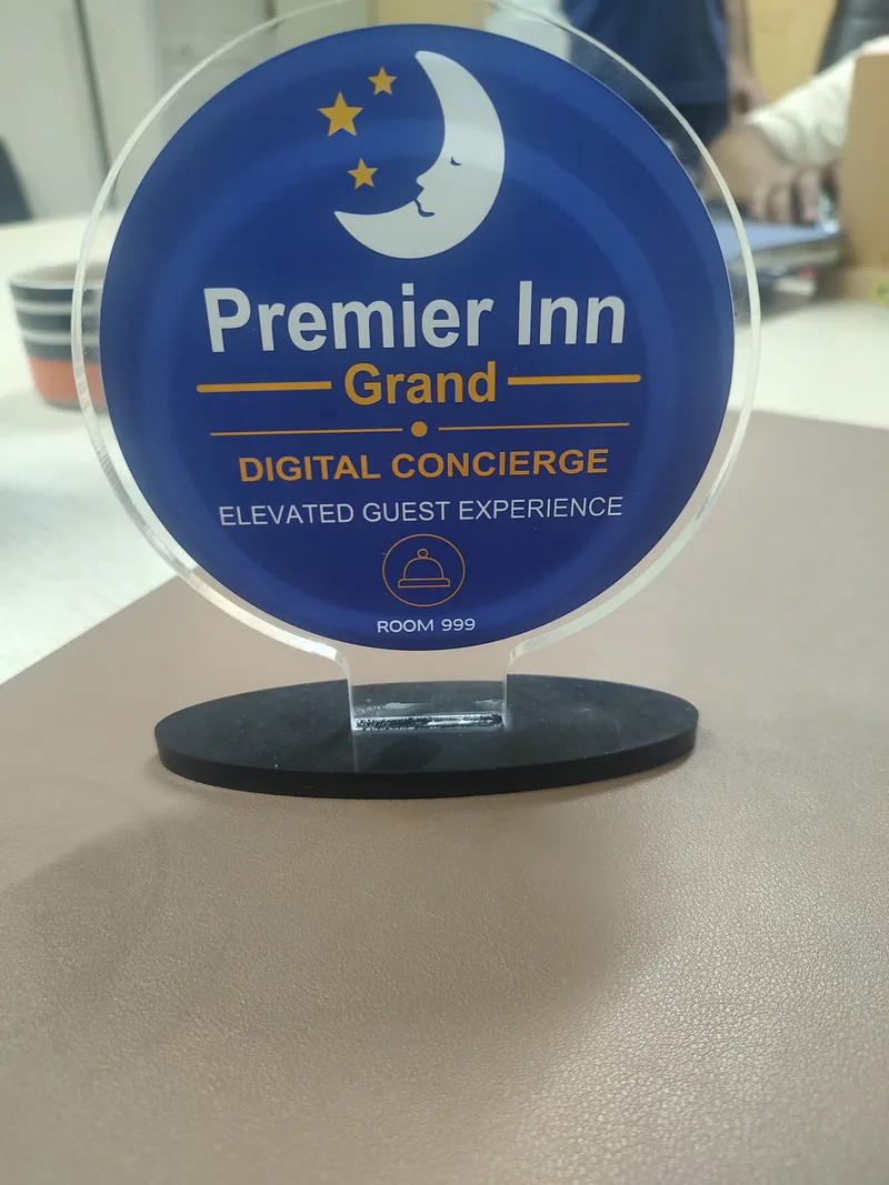 Front of the Premier Inn Grand GolTap displaying Digital Concierge and Elevated Guest Experience branding