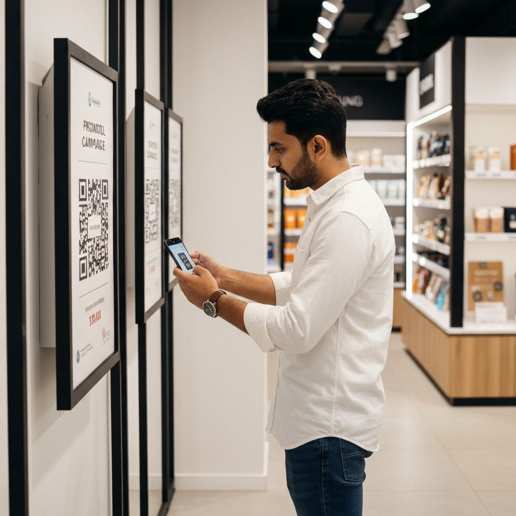 Retail promotional campaign with QR codes