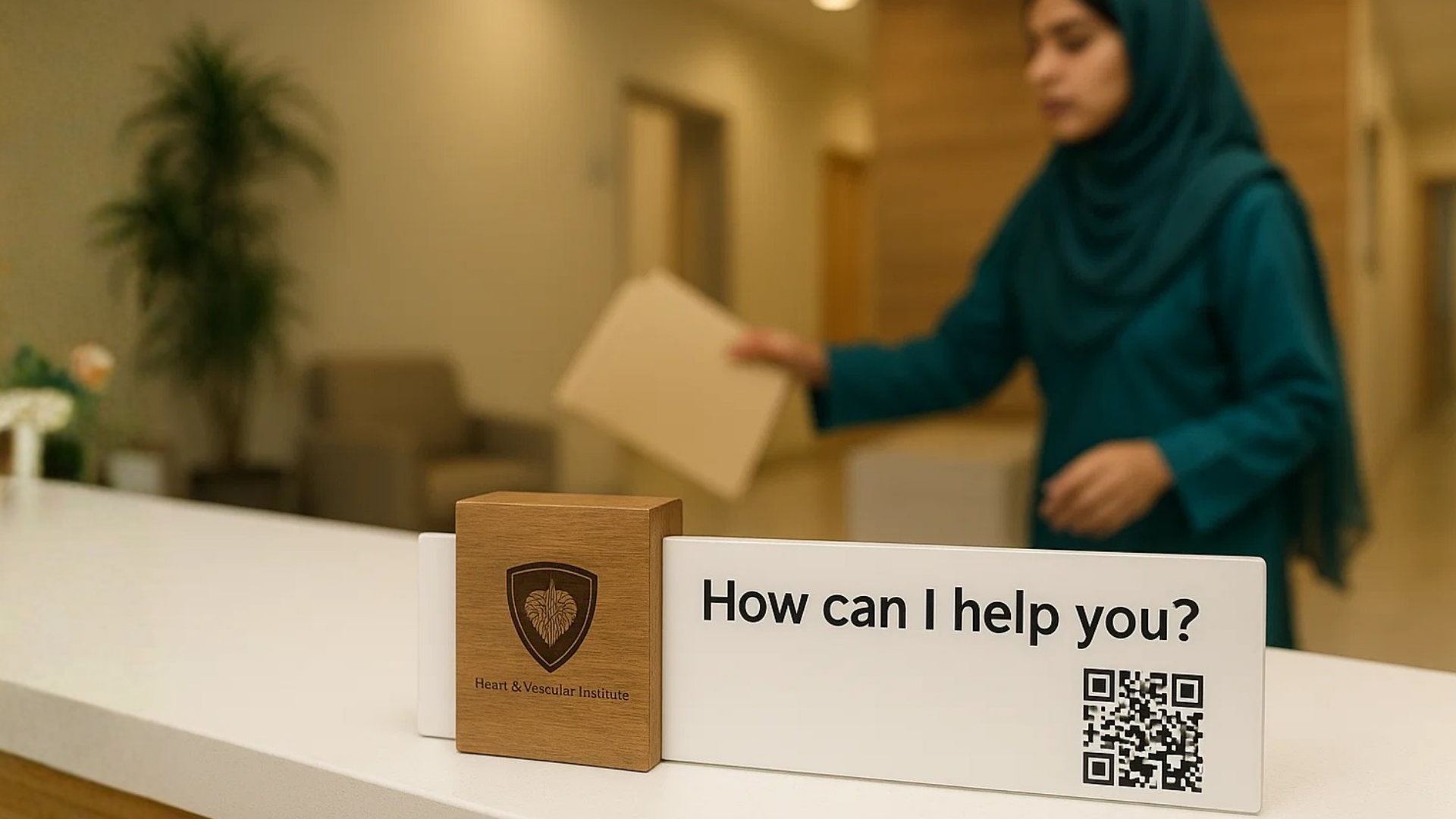 Medical Clinic Reception with TapX Name Plate